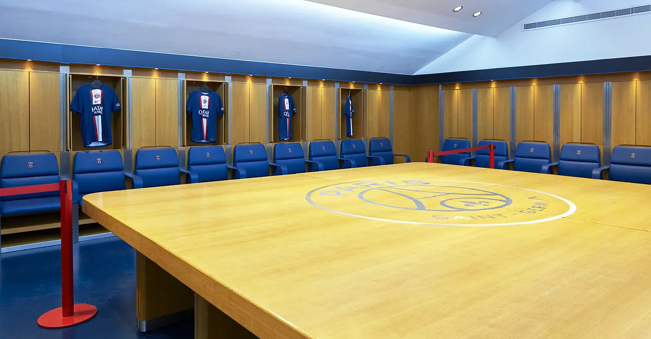 Parc des Princes : le vestiaire des joueurs