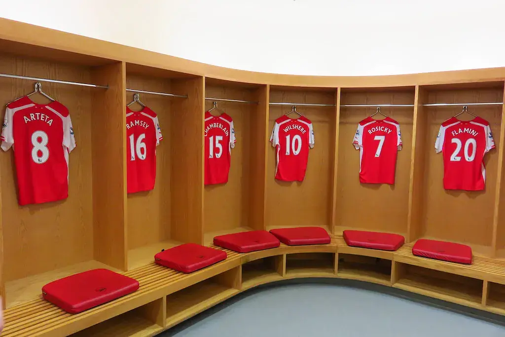 Emirates Stadium : le vestiaire des joueurs