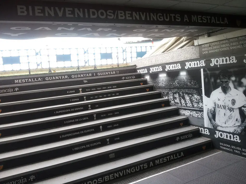 Estadio de Mestalla : le tunnel des joueurs