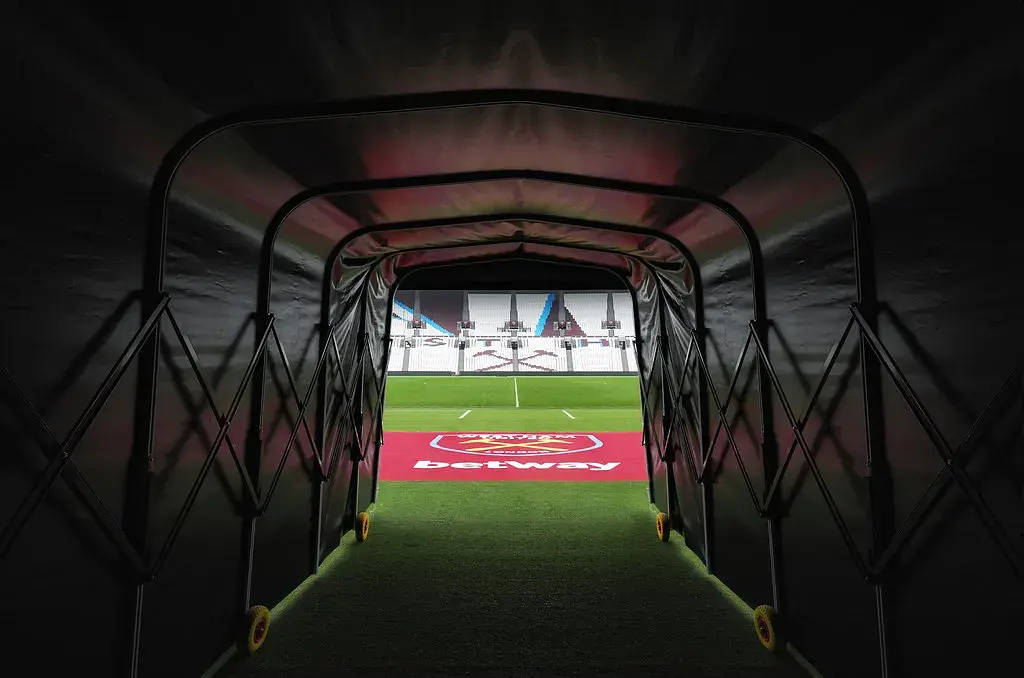 London Stadium : le tunnel des joueurs