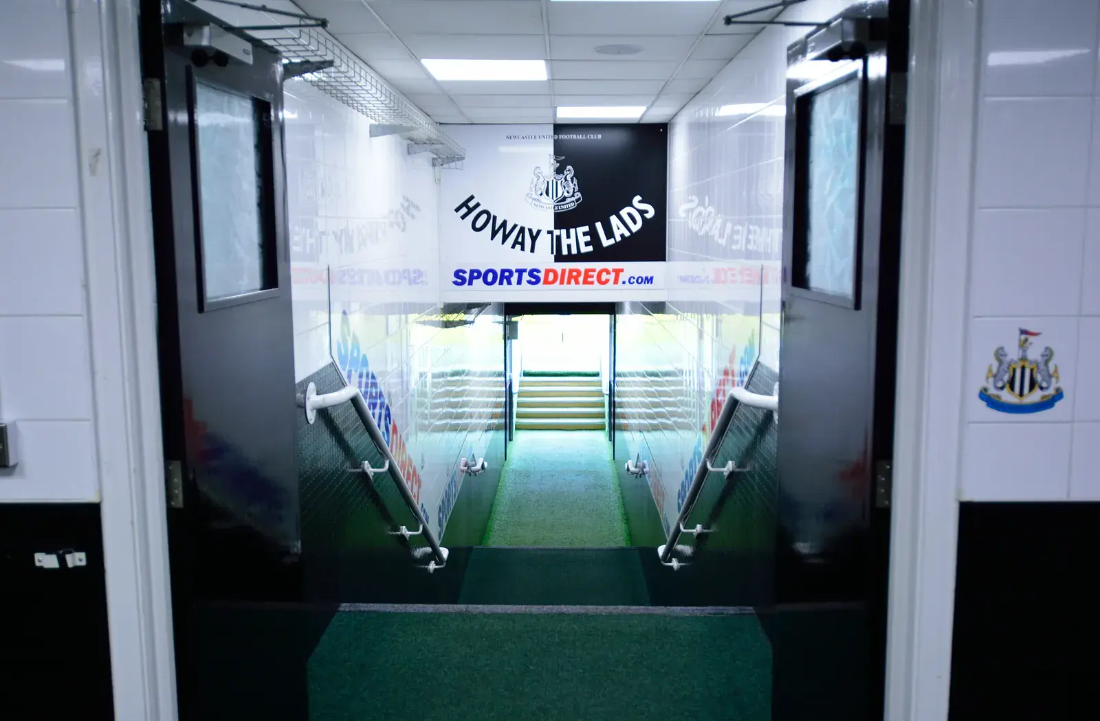St James' Park : le tunnel des joueurs