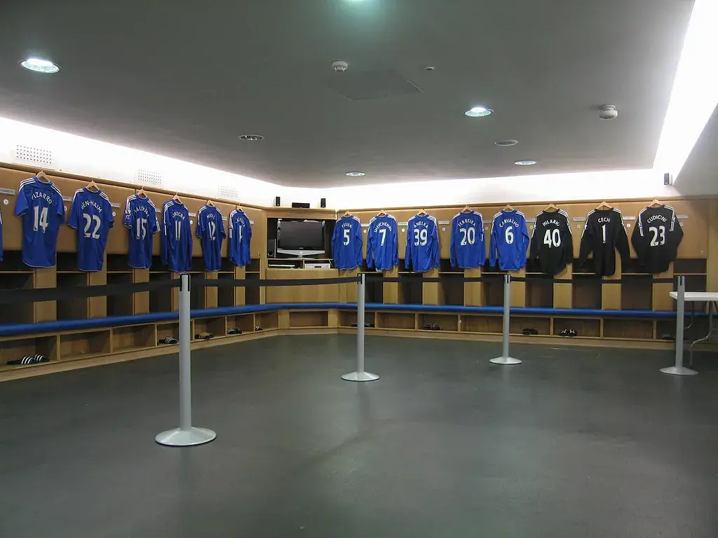 Stamford Bridge : le vestiaire des joueurs