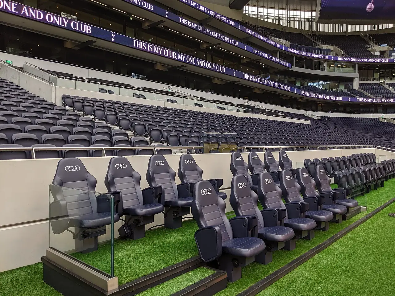 Tottenham Hotspur Stadium: the dugout